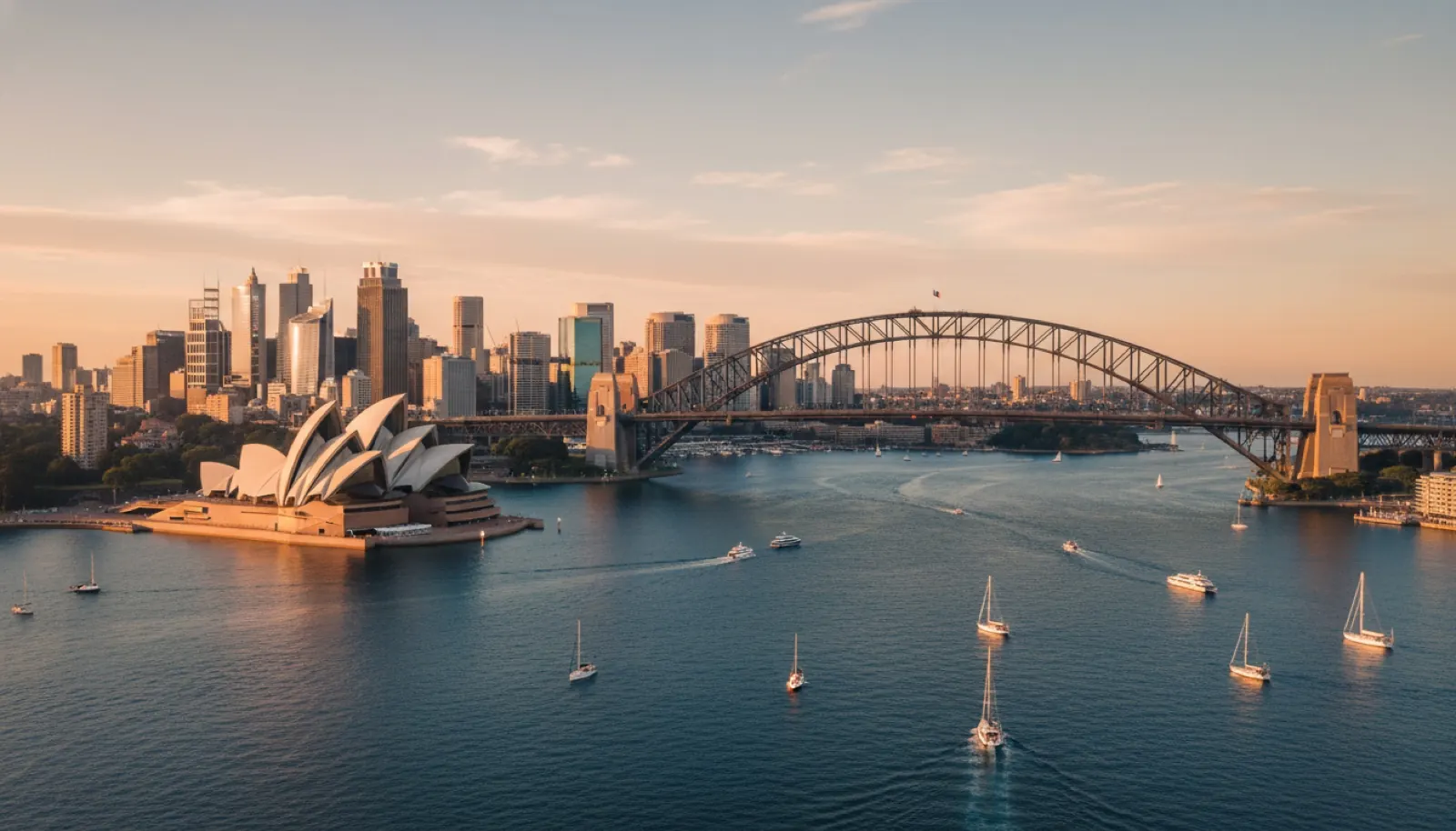 Sydney Harbour at golden hour